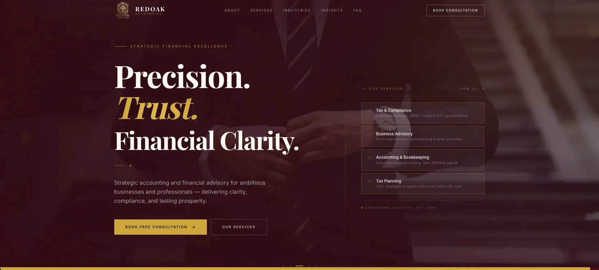 RedOak Accounting website design